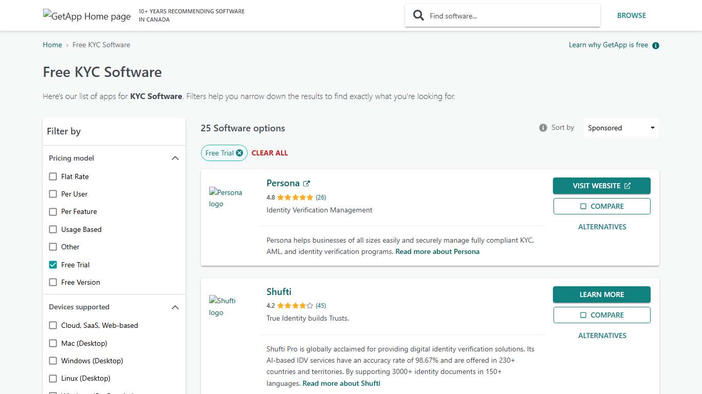 Top Free KYC Software Applications and Tools GetApp Canada 2026